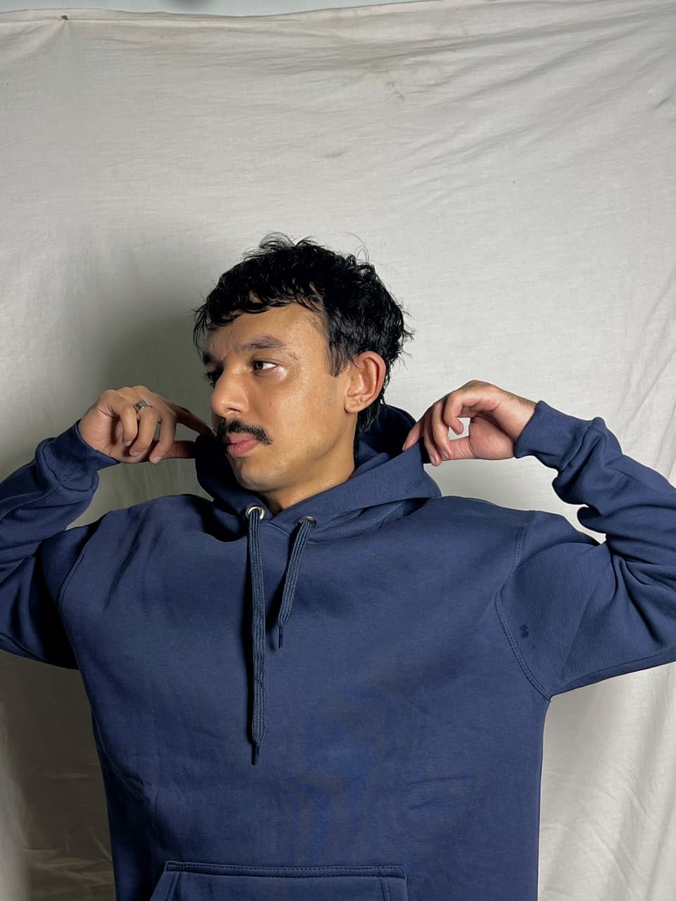 Plain Navy Blue Hoodie