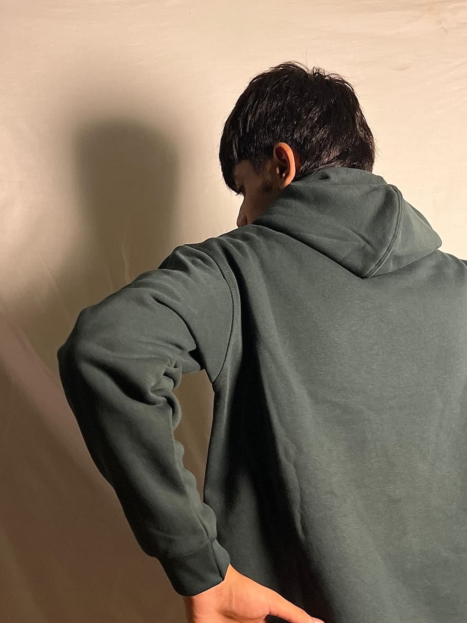 Plain Green Weighted Hoodie