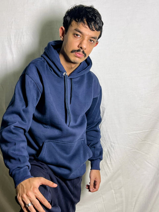 Plain Navy Blue Hoodie